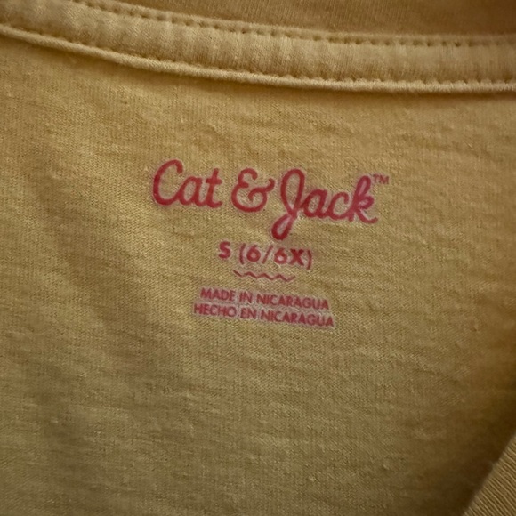 EUC - Cat & Jack - yellow BFF Best Friends T-shirt - Sz 6 - 6x - Picture 4 of 4